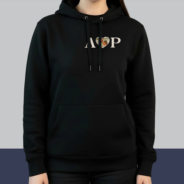 Zdjęcie I Podpis: Wasze Inicjały Z Sercem - Bluzy Dla Par