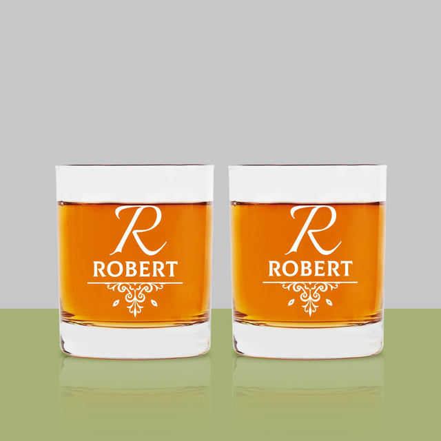 Monogram: Inicjał Elegant - Szklanka Do Whisky