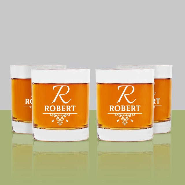 Monogram: Inicjał Elegant - Szklanka Do Whisky