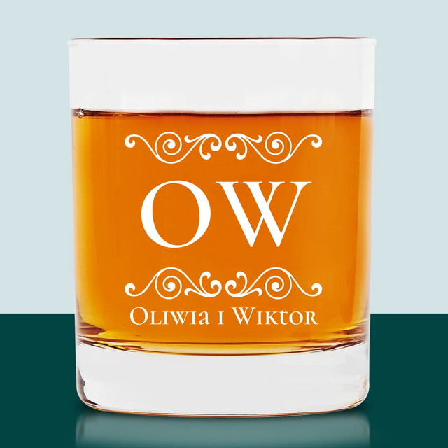 Monogram: Inicjały Imiona - Szklanka Do Whisky