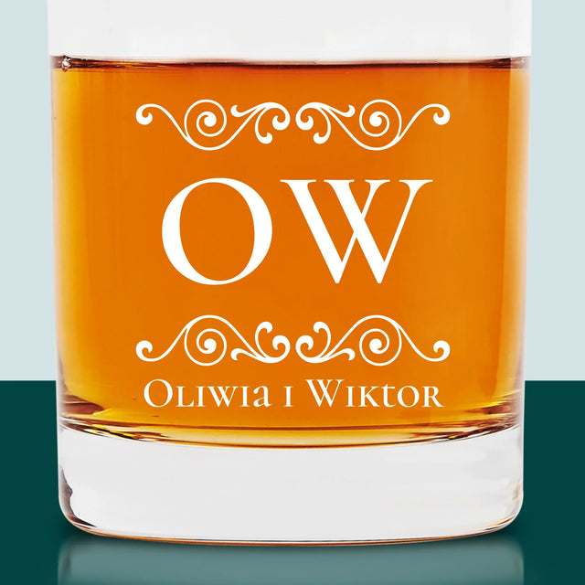Monogram: Inicjały Imiona - Szklanka Do Whisky
