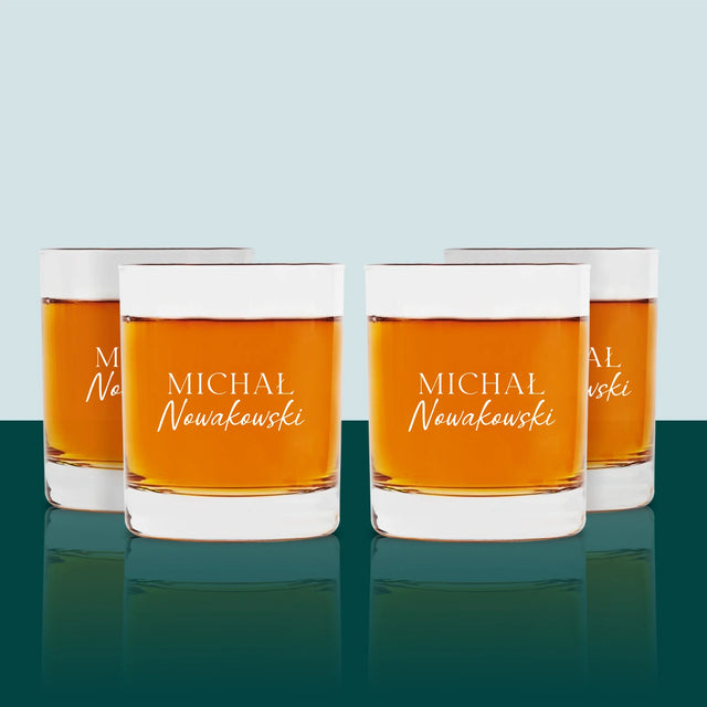 Monogram: Imię i Nazwisko - Szklanka Do Whisky
