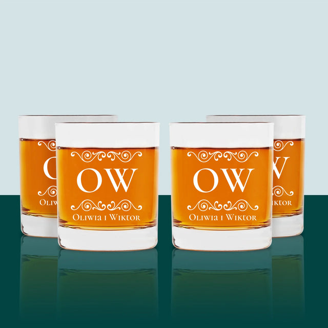 Monogram: Inicjały Imiona - Szklanka Do Whisky
