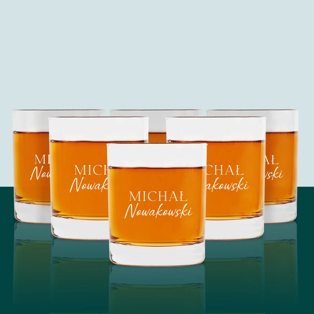 Monogram: Imię i Nazwisko - Szklanka Do Whisky