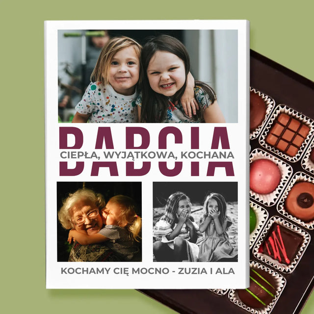 Fotokolaż: Babcia Cechy Charakteru - Personalizowane Praliny