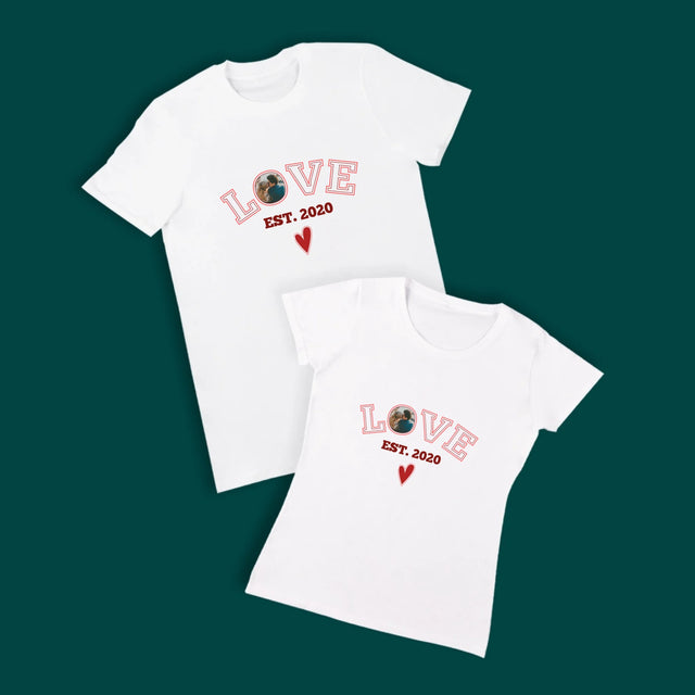 Zdjęcie I Podpis: Love Established - Koszulki Dla Par