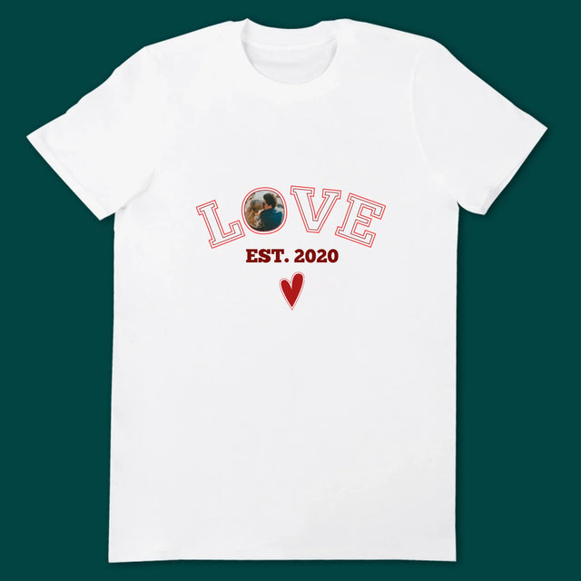 Zdjęcie I Podpis: Love Established - Koszulki Dla Par