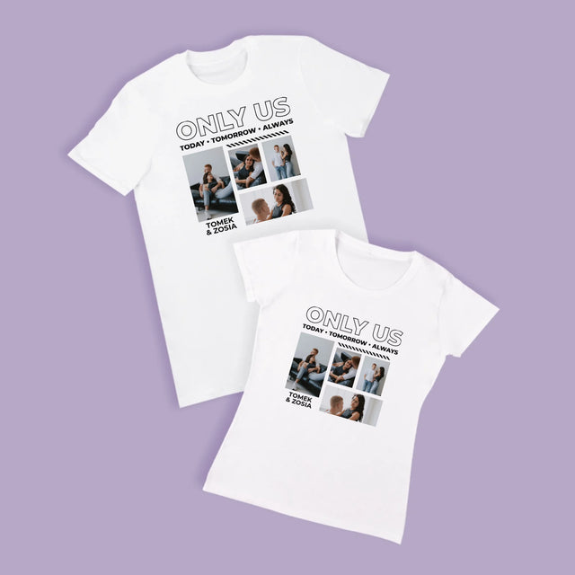 Fotokolaż: Only Us - Koszulki Dla Par