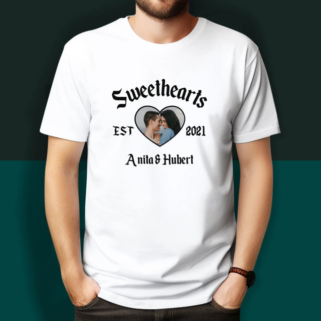 Zdjęcie I Podpis: Sweethearts - Koszulki Dla Par