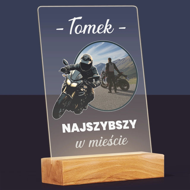 Zdjęcie I Podpis: Najszybszy W Mieście - Wydruk Na Szkle Akrylowym