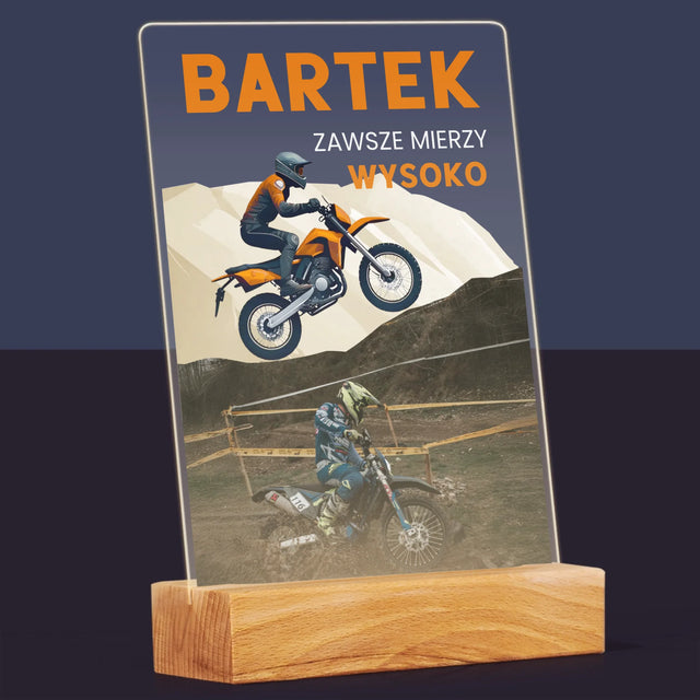 Zdjęcie I Podpis: Zawsze Mierzy Wysoko - Wydruk Na Szkle Akrylowym