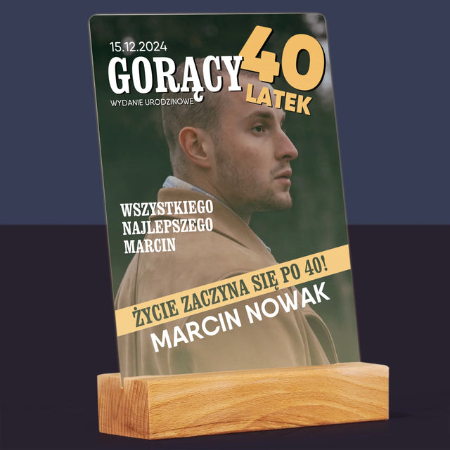 Okładka Magazynu: Gorący 40-Latek - Wydruk Na Szkle Akrylowym