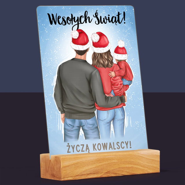 Kreator Postaci: Świąteczna Rodzina - Wydruk Na Szkle Akrylowym