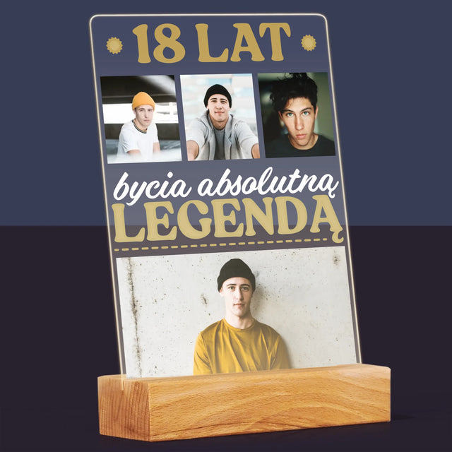 Fotokolaż: 18 Lat Bycia Legendą - Wydruk Na Szkle Akrylowym