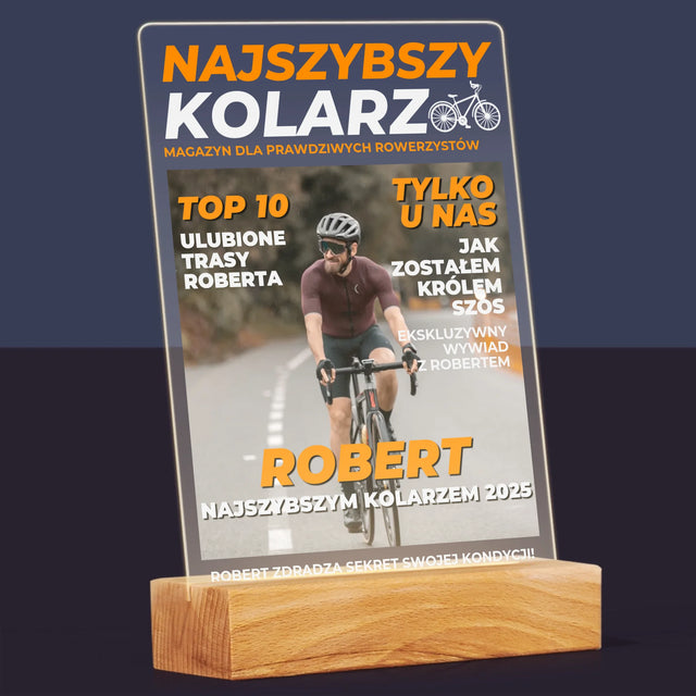 Okładka Magazynu: Najszybszy Kolarz - Wydruk Na Szkle Akrylowym