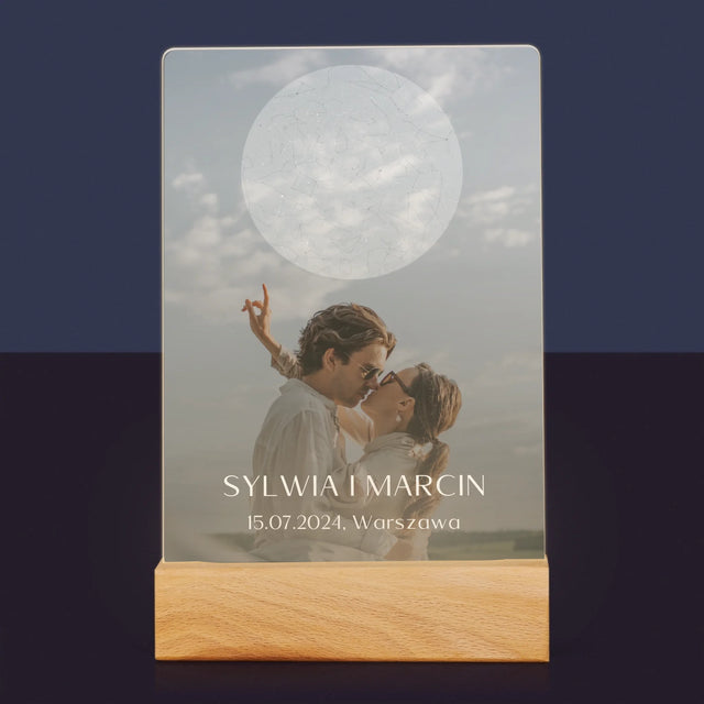 Mapa Gwiazd: Ślub - Wydruk Na Szkle Akrylowym