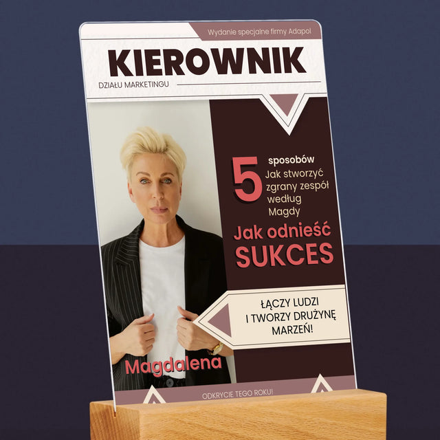 Okładka Magazynu: Kierownik - Wydruk Na Szkle Akrylowym