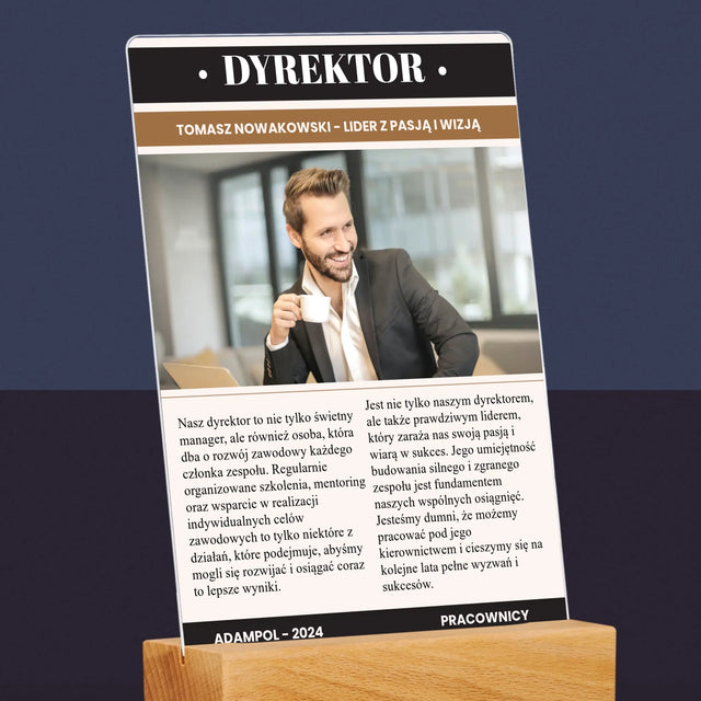 Okładka Magazynu: Dyrektor - Wydruk Na Szkle Akrylowym