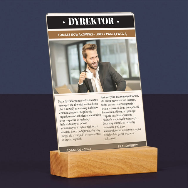 Okładka Magazynu: Dyrektor - Wydruk Na Szkle Akrylowym