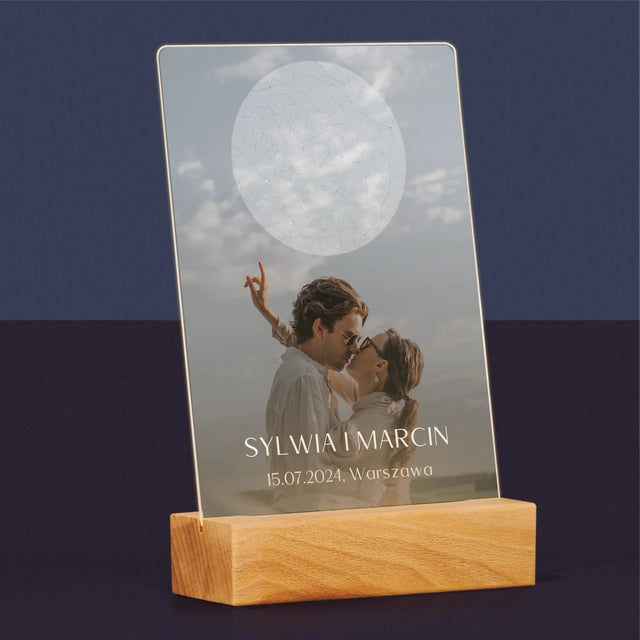 Mapa Gwiazd: Ślub - Wydruk Na Szkle Akrylowym