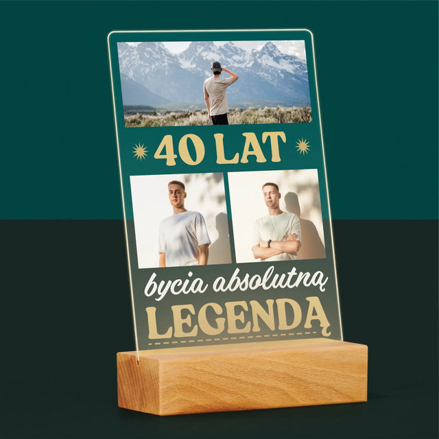 Fotokolaż: 40 Lat Bycia Legendą - Wydruk Na Szkle Akrylowym