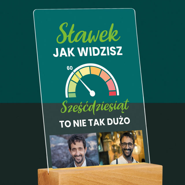 Fotokolaż: 60 Licznik - Wydruk Na Szkle Akrylowym