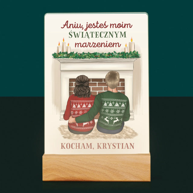 Kreator Postaci: Świąteczna Para - Wydruk Na Szkle Akrylowym