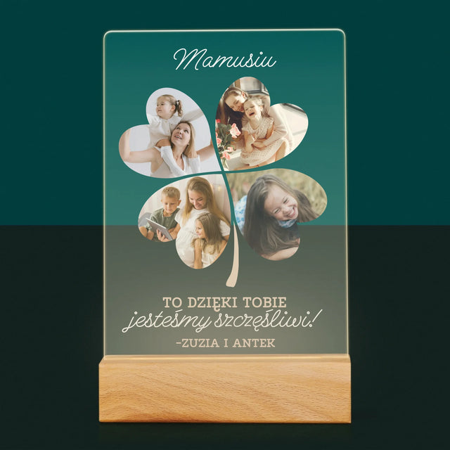 Fotokolaż: Mamo, To Dzięki Tobie Jesteśmy Szczęśliwi! - Wydruk Na Szkle Akrylowym