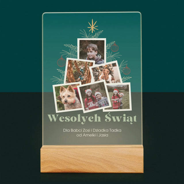 Fotokolaż: Choinka - Wydruk Na Szkle Akrylowym