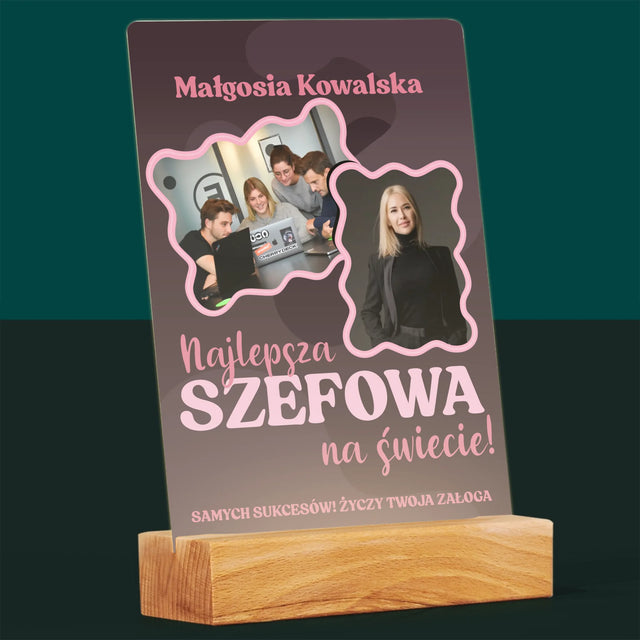 Fotokolaż: Najlepsza Szefowa - Wydruk Na Szkle Akrylowym