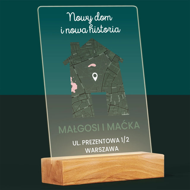 Mapa Miasta: Nowy Dom - Wydruk Na Szkle Akrylowym