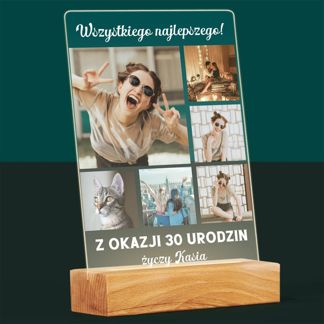 Fotokolaż: Urodzinowy - Wydruk Na Szkle Akrylowym