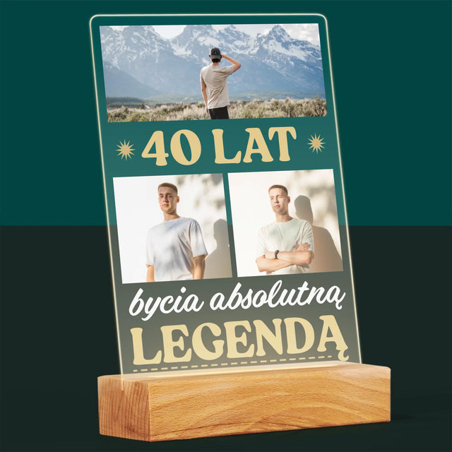 Fotokolaż: 40 Lat Bycia Legendą - Wydruk Na Szkle Akrylowym