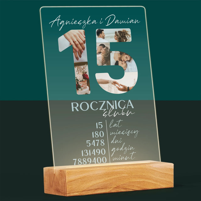 Słowo Ze Zdjęć: 15 Rocznica Ślubu - Wydruk Na Szkle Akrylowym