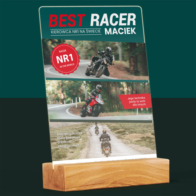 Okładka Magazynu: Best Racer - Wydruk Na Szkle Akrylowym