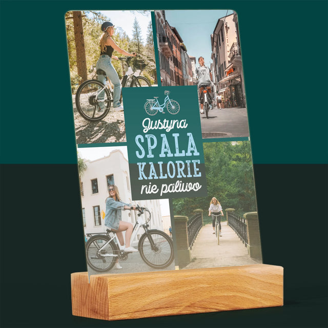 Fotokolaż: Spala Kalorie, Nie Paliwo - Wydruk Na Szkle Akrylowym