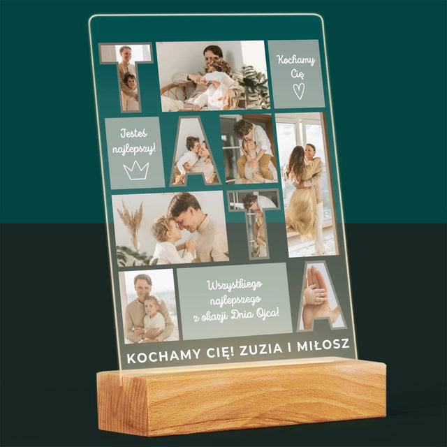 Fotokolaż: Tata Kafelki - Wydruk Na Szkle Akrylowym