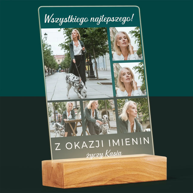 Fotokolaż: Imieninowy - Wydruk Na Szkle Akrylowym