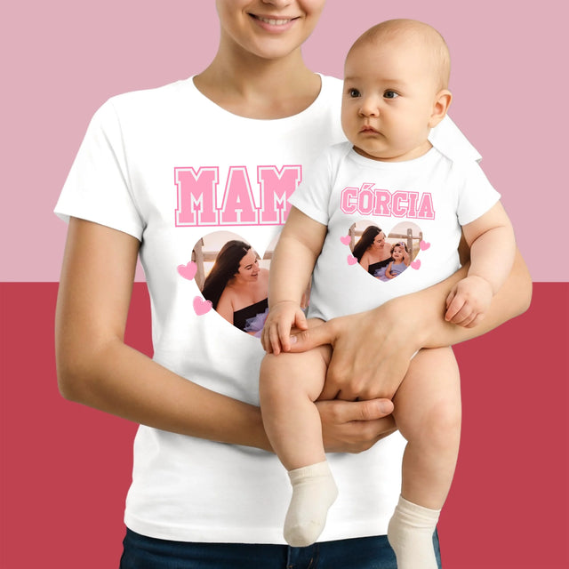 Zdjęcie: Mama i Córcia - Zestaw Koszulka Damska i Body Niemowlęce