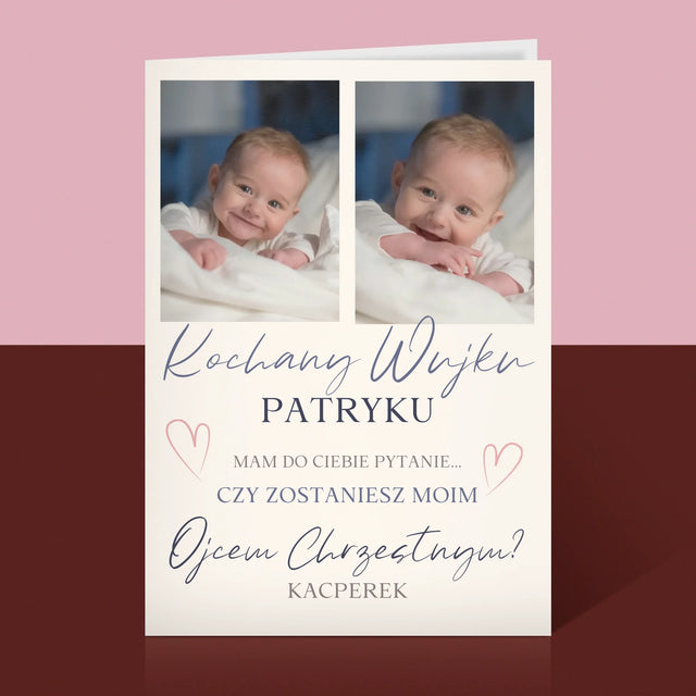 Fotokolaż: Prośba O Bycie Ojcem Chrzestnym - Kartka z Życzeniami