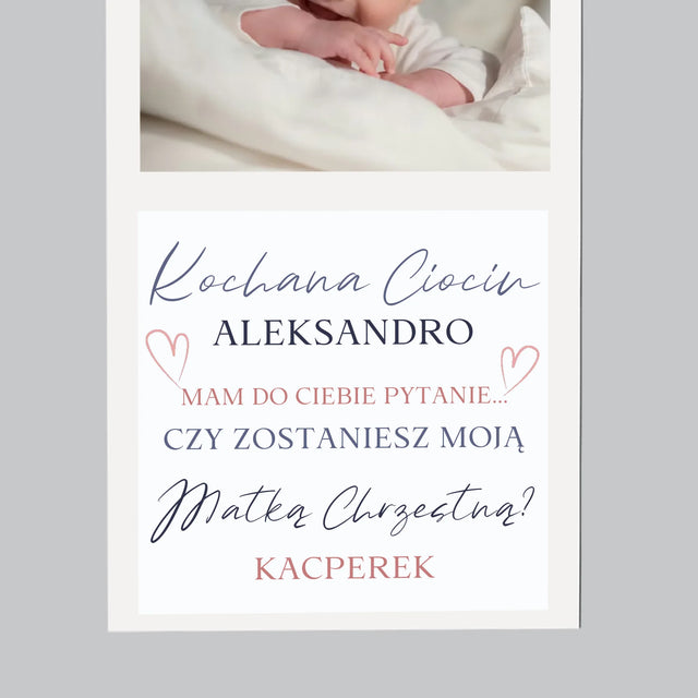 Fotokolaż: Prośba O Bycie Matką Chrzestną - Magnes Na Lodówkę
