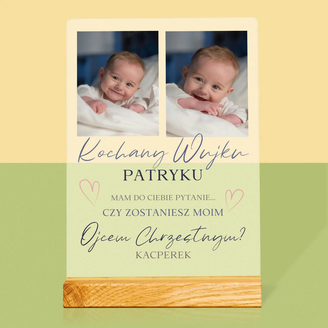 Fotokolaż: Prośba O Bycie Ojcem Chrzestnym - Wydruk Na Szkle Akrylowym