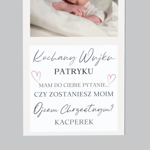 Fotokolaż: Prośba O Bycie Ojcem Chrzestnym - Magnes Na Lodówkę