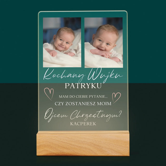 Fotokolaż: Prośba O Bycie Ojcem Chrzestnym - Wydruk Na Szkle Akrylowym