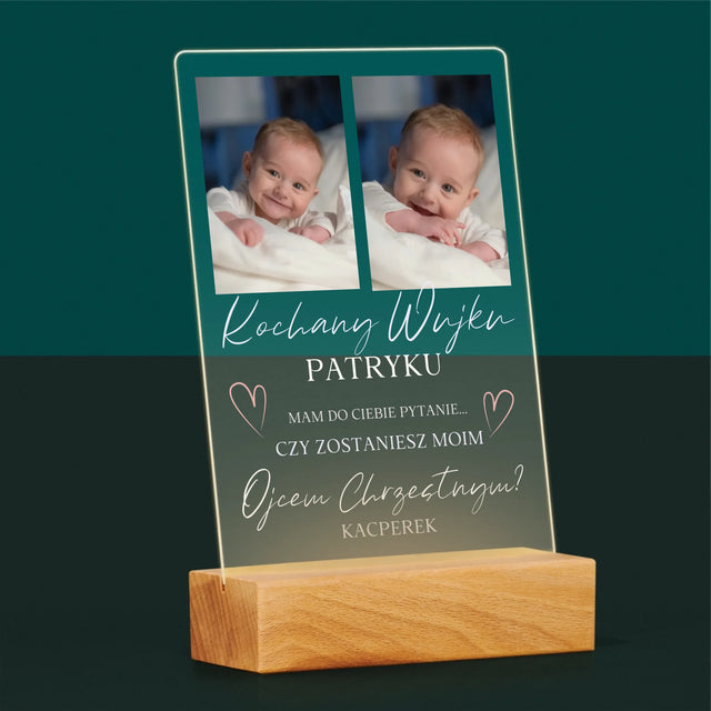Fotokolaż: Prośba O Bycie Ojcem Chrzestnym - Wydruk Na Szkle Akrylowym