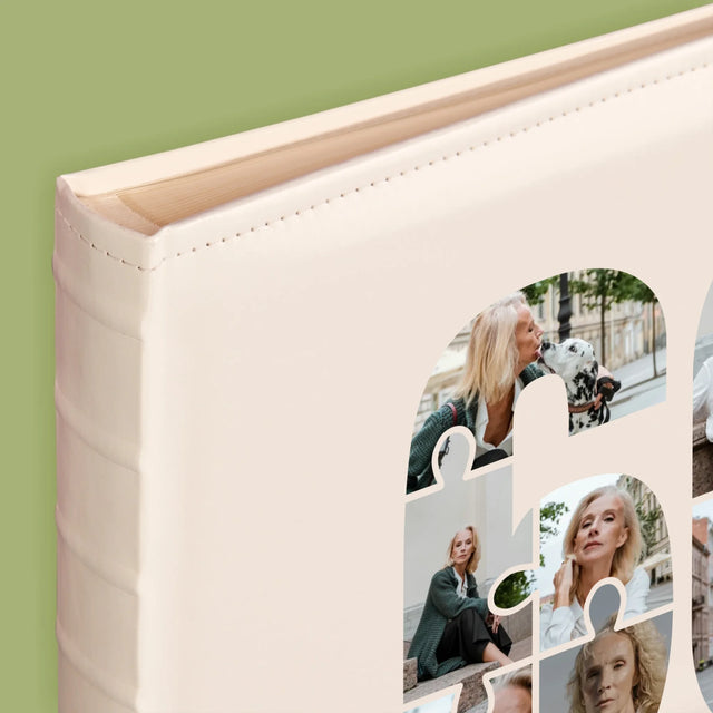 Kształt Ze Zdjęć: 60 Urodziny Puzzle - Album Na Zdjęcia