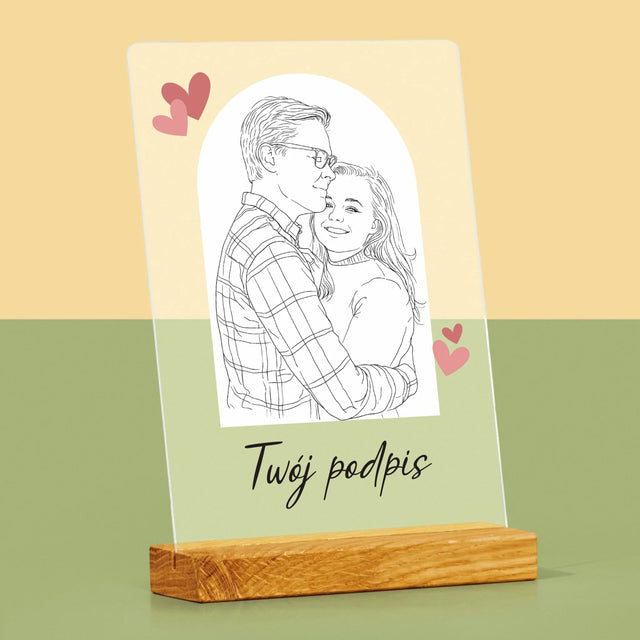 Zdjęcie i Podpis: Lineart - Wydruk Na Szkle Akrylowym
