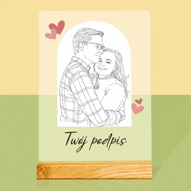 Zdjęcie i Podpis: Lineart - Wydruk Na Szkle Akrylowym