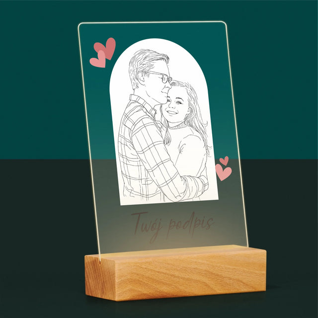 Zdjęcie i Podpis: Lineart - Wydruk Na Szkle Akrylowym