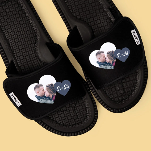 Fotokolaż: Inicjały Serce - Klapki Kubota